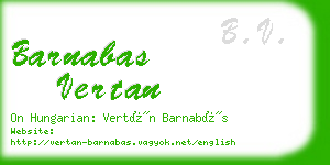 barnabas vertan business card